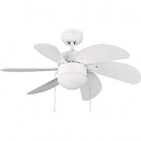 Ventilador 6 palas 76cm -  Tabit blanco