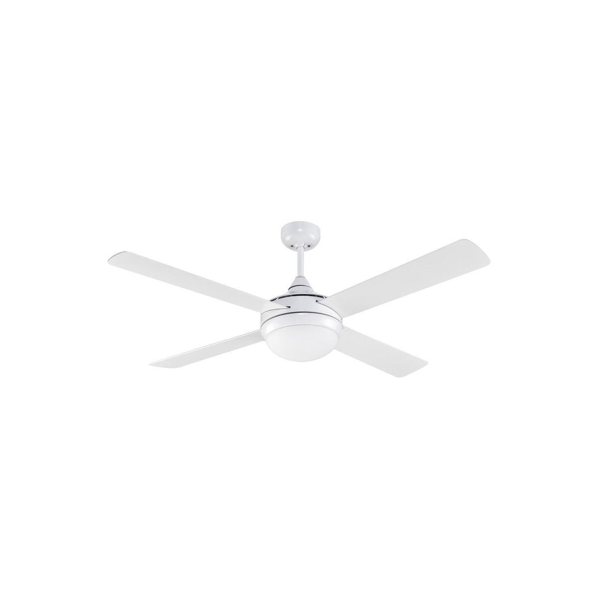 Ventilador 4 palas Millar blanco CristalRecord Ventilador con luz Millar CristalRecord Lamparas.es