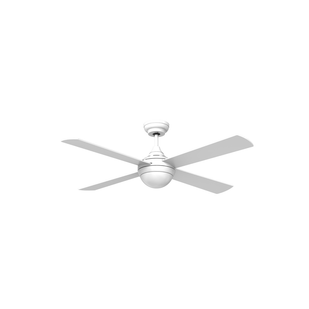 Ventilador LED 4 palas Tempo blanco CristalRecord Cristal Record Nela Ventilador de Techo Blanco Sin Aspas LED