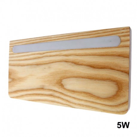 Aplique LED de madera Bach 5W+3W con USB