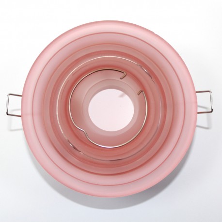 Pink Glass Fixed Recessed Trim