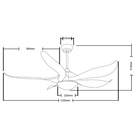 Noro DC LED Ceiling Fan 20W CCT Black