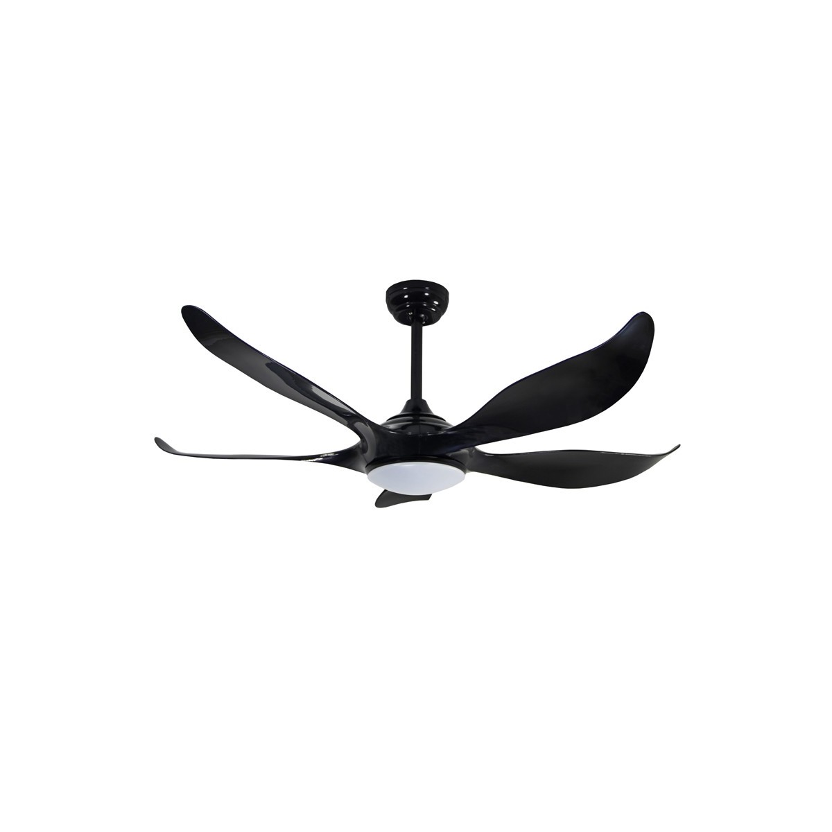 VENTILADOR LED CCT 5 PALAS NORO BLANCO Cristal Record Nela Ventilador de Techo Blanco Sin Aspas LED