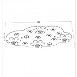 PLAFON DE TECHO INFANTIL NARANJA BLOOM