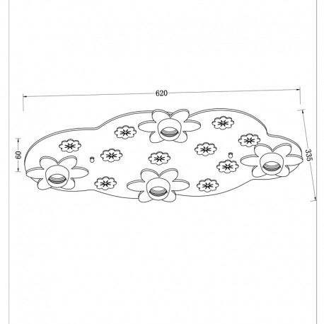 PLAFON DE TECHO INFANTIL NARANJA BLOOM
