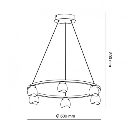 FANY LED PENDANT CEILING LAMP 30W 3000K