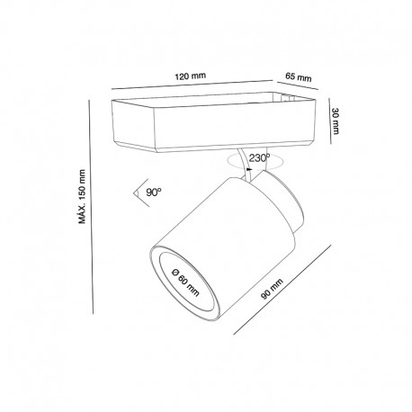FOCO GU10 HUM BLANCO