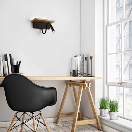 APLIQUE LED DE MADERA