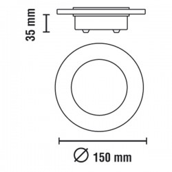 EMPOTRABLE LED ICEBERG ROUND (2,4W)