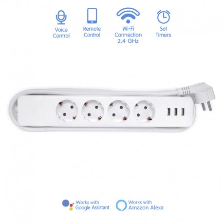 SMART STRIP 4 PLUGS AND 3 USB
