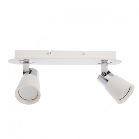 FOCO GU10 IRIS BLANCO Y CROMO