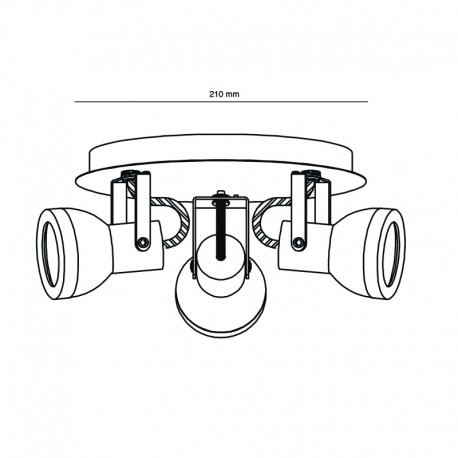PLAFON FOCOS GU10 HELI CUERO