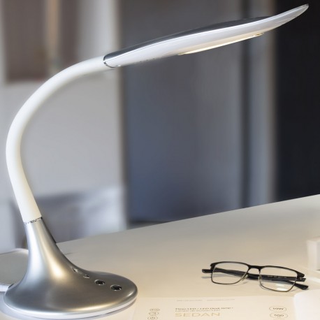 LED DESK LAMP 10W -  SEDAN SILVER