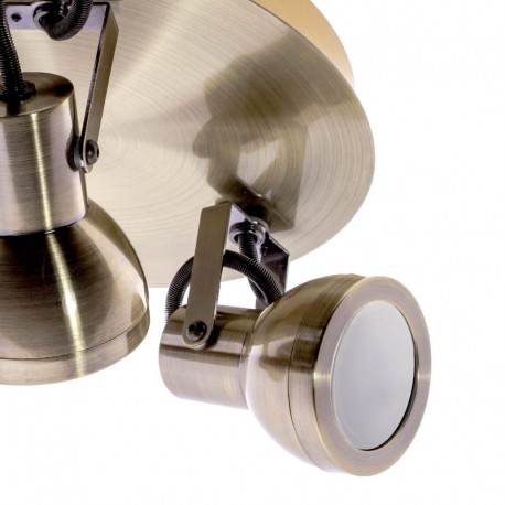 PLAFON FOCOS GU10 HELI CUERO