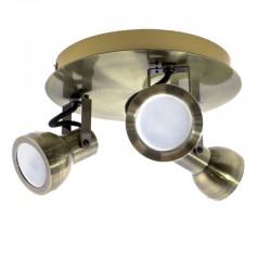 PLAFON FOCOS GU10 HELI CUERO