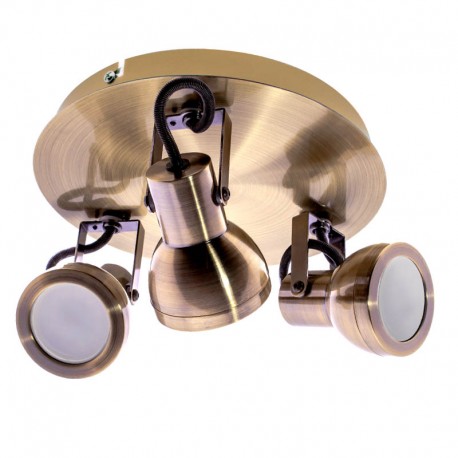 PLAFON FOCOS GU10 HELI CUERO