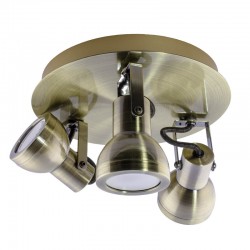 PLAFON FOCOS GU10 HELI CUERO