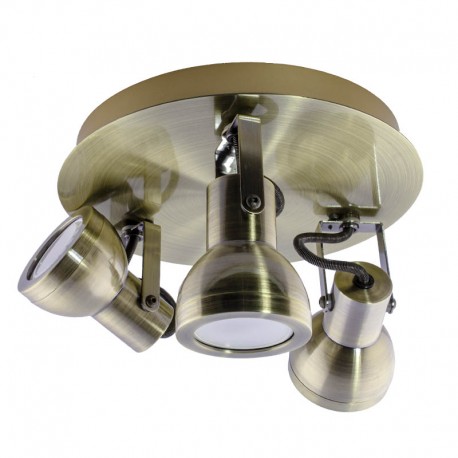 PLAFON FOCOS GU10 HELI CUERO