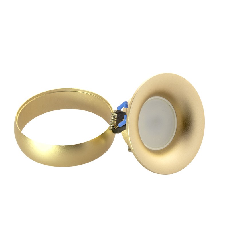 Round fixed recessed spotlight for low ceilings model gold ... Round fixed recessed spotlight for low ceilings model gold ...