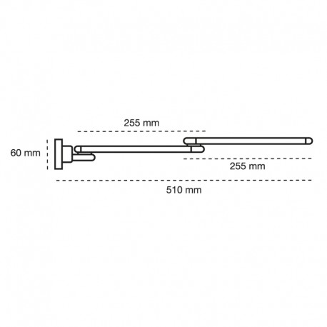 Flexo LED 6W para pared. MEL gris claro