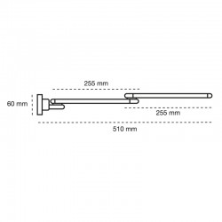 Flexo LED 6W para pared. MEL gris claro