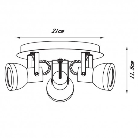 PLAFON FOCOS GU10 HELI CUERO