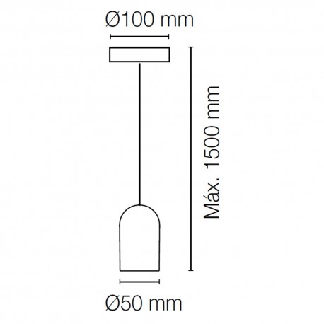 Portalámparas colgante latón cuero