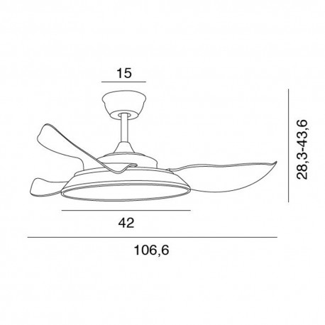 Lince DC LED Ceiling Fan 55W CCT