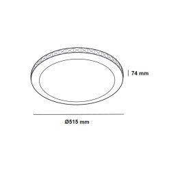Plafón LED Milea 60W CCT dimmable