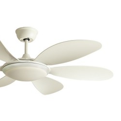 LED Ceiling Fan 3 Temperatures Tanik White CristalRecord Lámpara ventilador techo led 24w Tanik motor DC