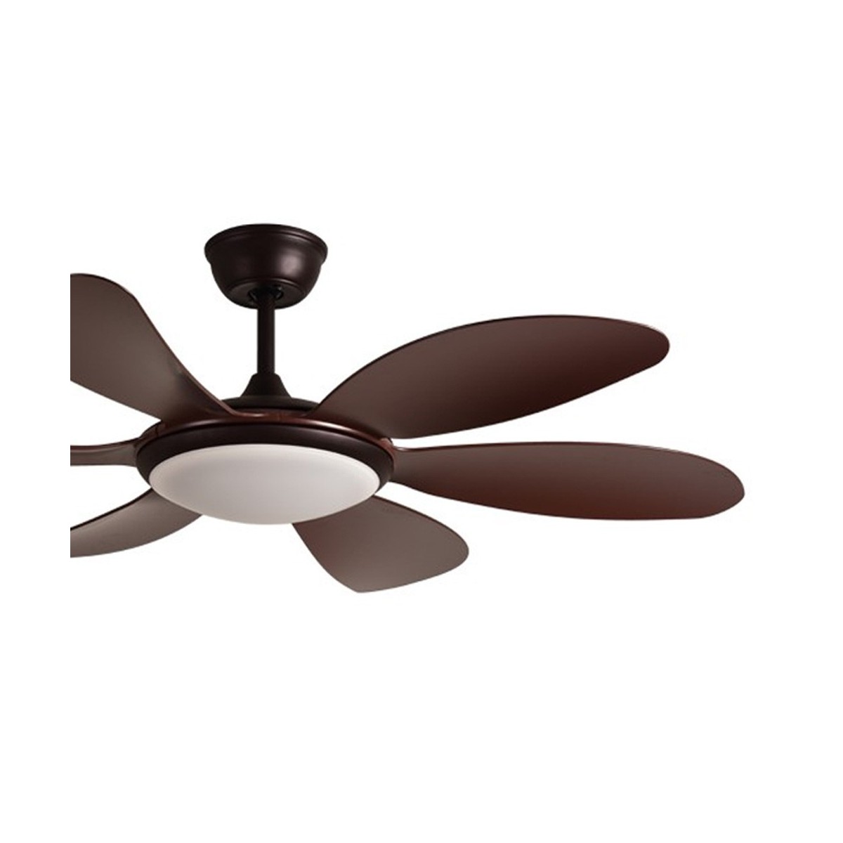 VENTILADOR LED CCT 6 PALAS TANIK MARRON Lámpara ventilador techo led 24w Tanik motor DC