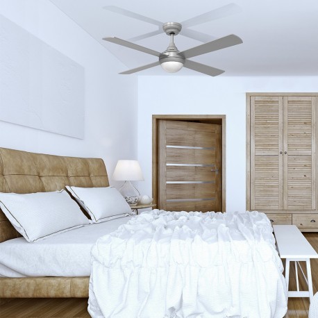 Ventilador LED 4 palas 132cm - Tempo plata