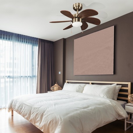 Ventilador 6 palas 76cm -  Tabit madera