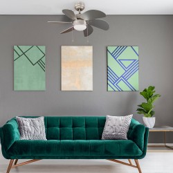 Ventilador 6 palas 76cm -  Tabit plata