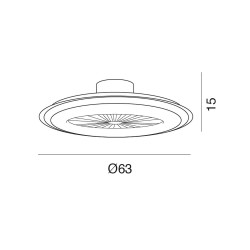 Ventilador AC LED 48W CCT Nela