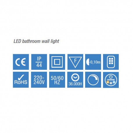 aplique baño led 6w 4000K madrid cromo