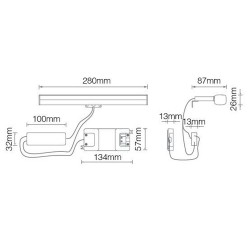 aplique baño led 6w 5700K soria cromo