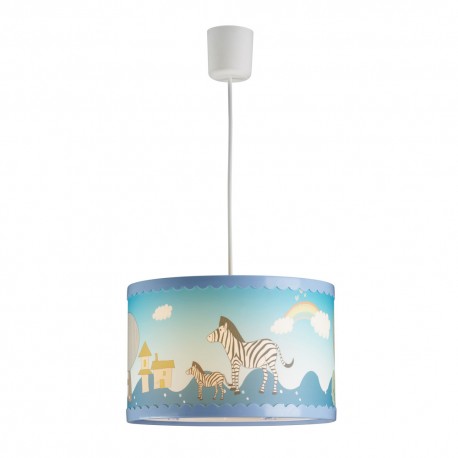 LAMPARA DE TECHO INFANTIL AZUL ANIMALES NOAH