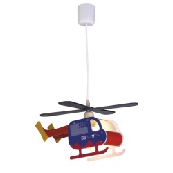 BRAVO BLUE HELICOPTER CHILDREN'S CEILING LIGHT