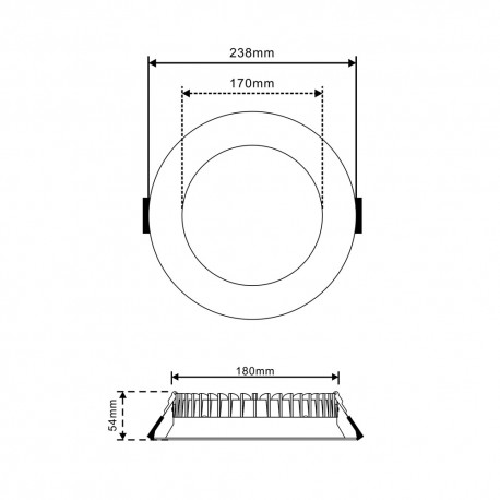 Spot LED Soner 30w 3cct Rond Blanc