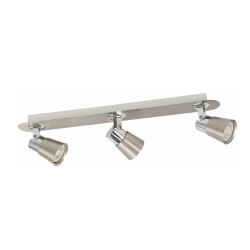 IRIS GU10 SPOTLIGHTS CEILING BAR NICKEL-CHROME