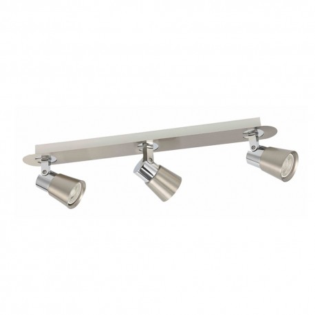 IRIS GU10 SPOTLIGHTS CEILING BAR NICKEL-CHROME