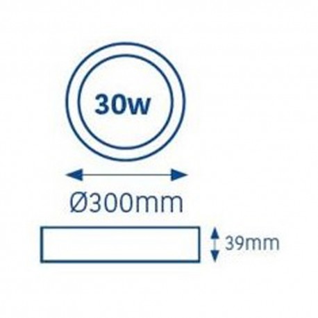 Know LED Flush Mount 30W IP54 4000K 2450Lm Round White