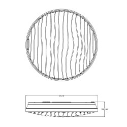 Silvy Dimmable LED Flush Light 72W 4500Lm