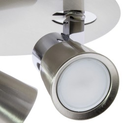 PLAFON FOCOS GU10 IRIS NIQUEL CROMO