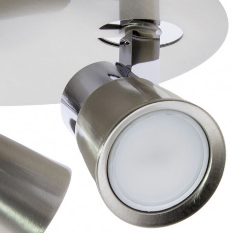 PLAFON FOCOS GU10 IRIS NIQUEL CROMO