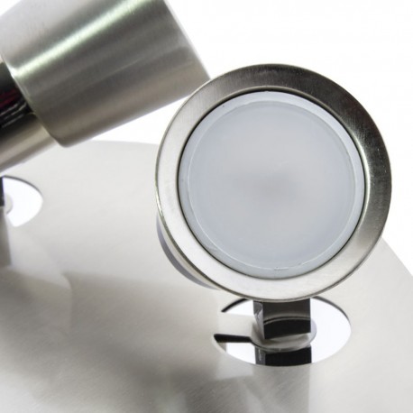 PLAFON FOCOS GU10 IRIS NIQUEL CROMO