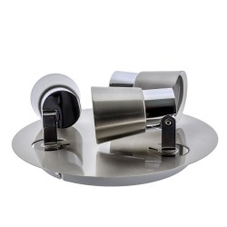 PLAFON FOCOS GU10 IRIS NIQUEL CROMO