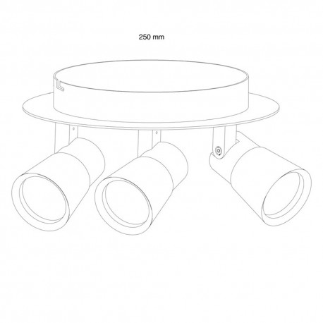 PLAFON FOCOS GU10 IRIS NIQUEL CROMO