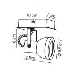 FOCO GU10 HELI BLANCO